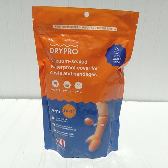 Orange Waterproof Cast Cover for Kids - Picture 1 of 6